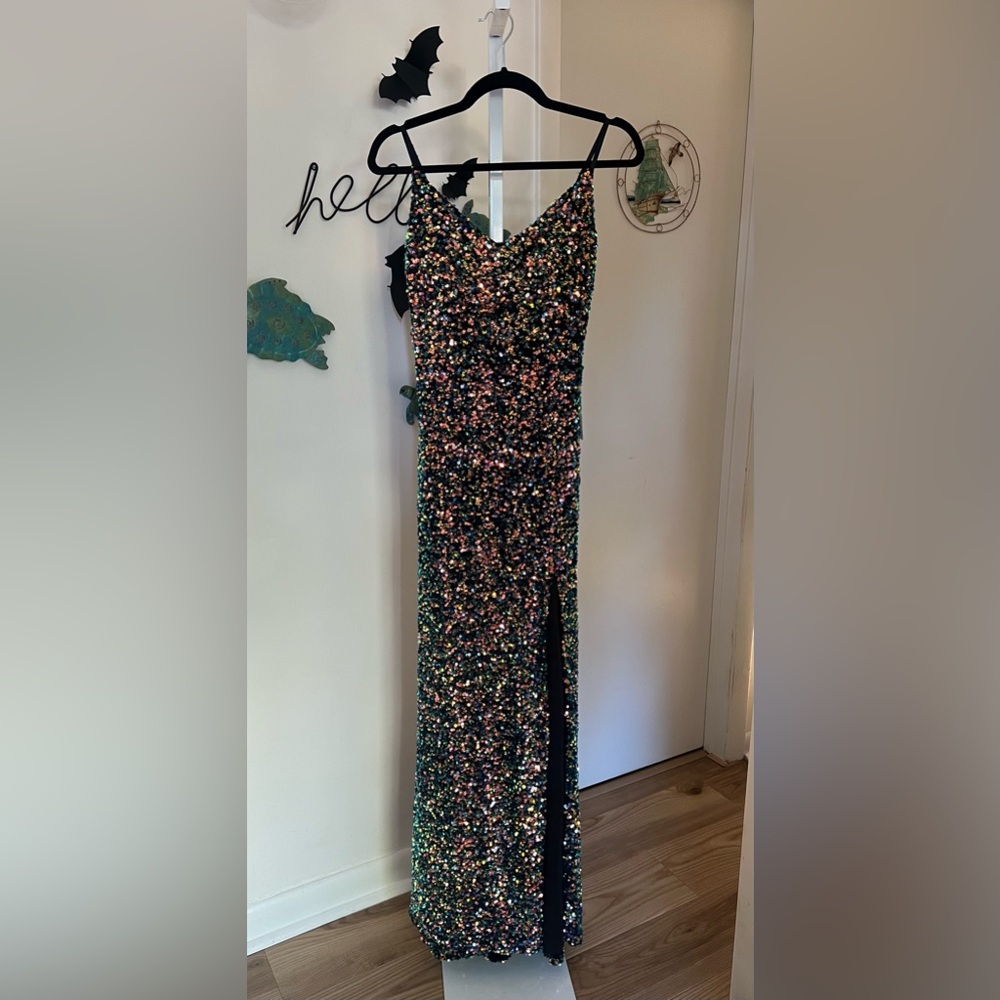 NEW Be Smart Black Sequin Dress Winter Formal Homecoming Prom Wedding Party